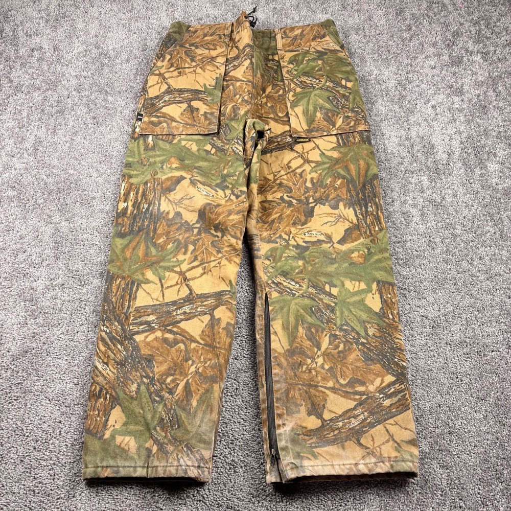 Vintage Hunting Pants Mens L 36-38 Realtree Camo Insulated 10X Gore-Tex Made USA